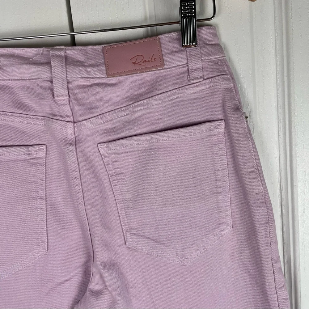 Rails Denim The Getty High Rise Wide Leg Jeans Women’s 26 Lilac Luxury Designer - Picture 8 of 16